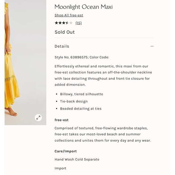 SALE Rare Free People Moonlight Ocean maxi dress - Picture 10 of 10